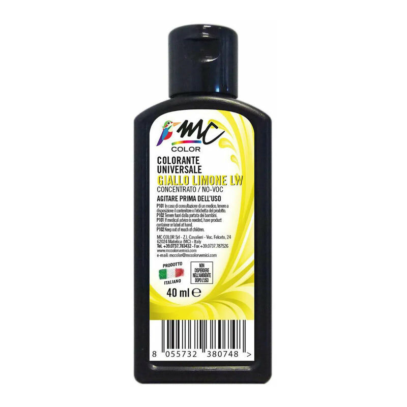 foto del prodotto colorante universale concentrato 40 ml giallo limone lw