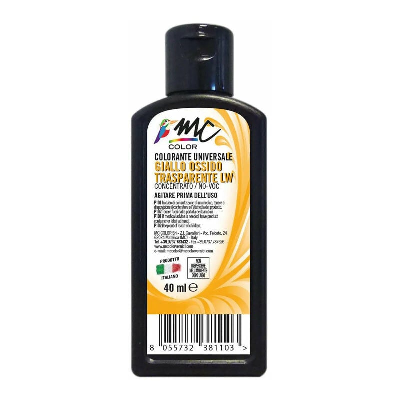 foto del prodotto colorante universale concentrato 40 ml giallo ossido trasparente lw