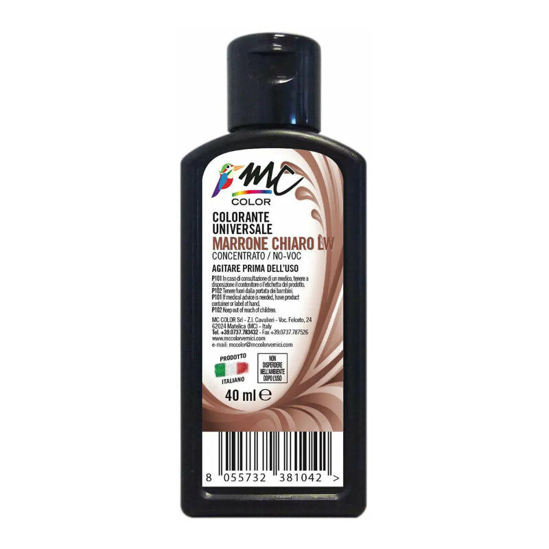 foto del prodotto colorante universale concentrato 40 ml marrone chiaro lw