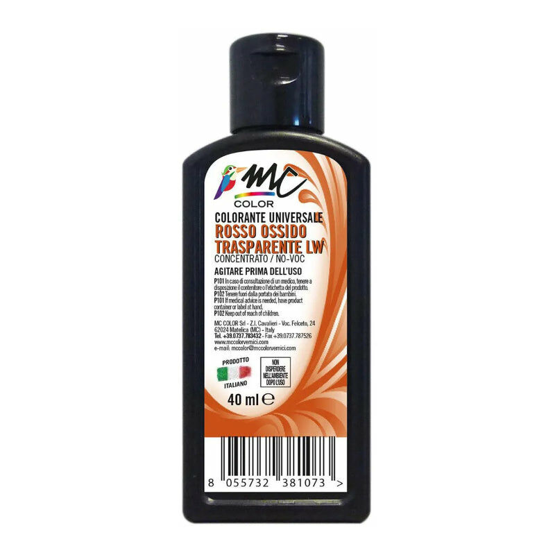 foto del prodotto colorante universale concentrato 40 ml rosso ossido trasparente lw