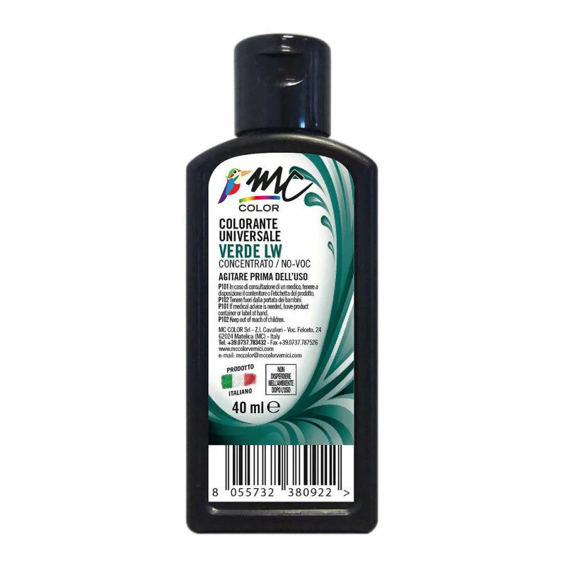 foto del prodotto colorante universale concentrato 40 ml verde lw
