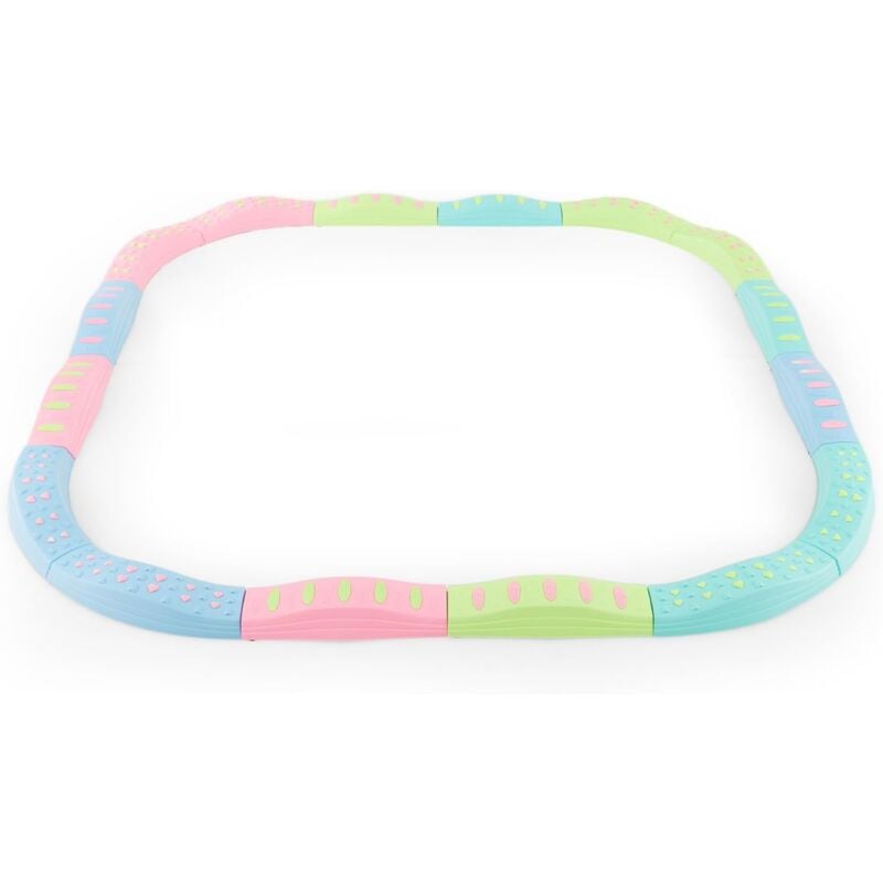 foto del prodotto colorato kids wavy balance beam, set di giocattoli palestra con 20 blocchi di equilibrio con superficie curva testurizzata e pedalini antiscivolo