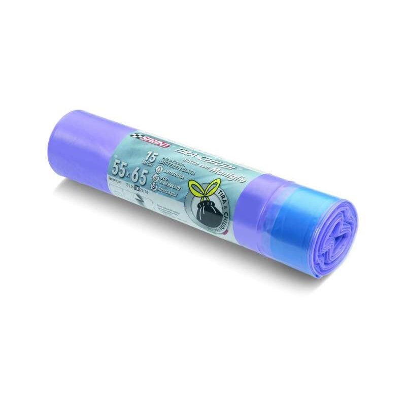 foto del prodotto colorchimica sacco differenziata tira e chiudi viola 55x65