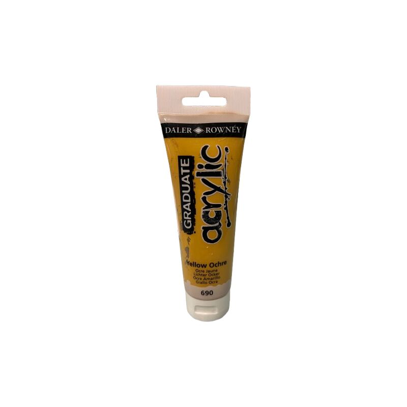 foto del prodotto colore acrilico fine graduate yellow ochre 120 ml daler rowney