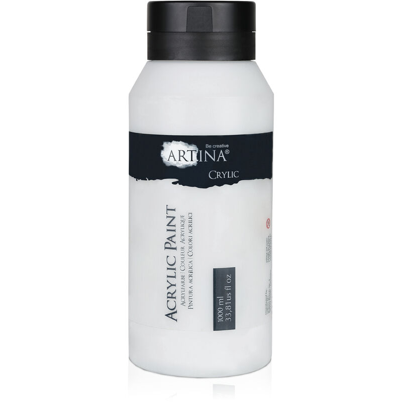 foto del prodotto colore acrilico per pittura 1000 ml bianco di titanio artina