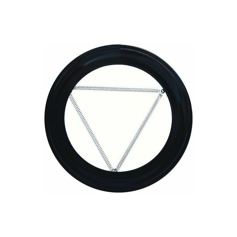 foto del prodotto colore nero finitura plafon per stufa 110 mm.