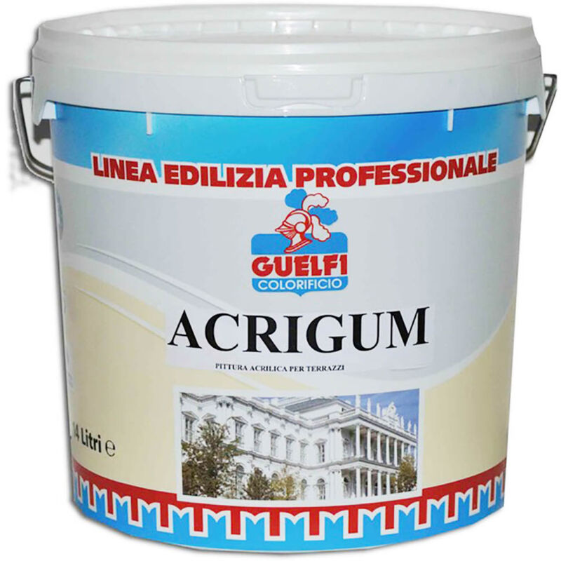 foto del prodotto colorificio guelfi acrigum pittura acrilica per terrazzi guaina liquida impermeabilizzante grigio 5 lt