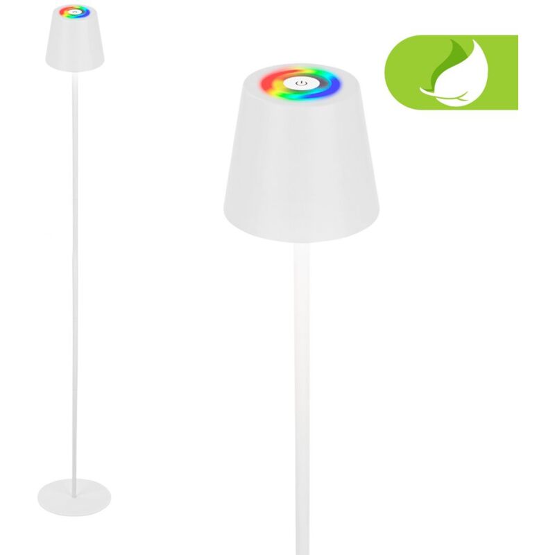 foto del prodotto coloris rgbw lampada da terra led, senza fili, dimmerabile, touch, bianco briloner