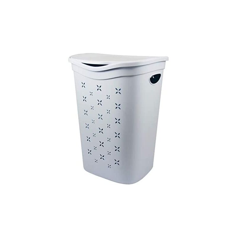 foto del prodotto colors porta biancheria bianca da 55 lt in plastica resistente
