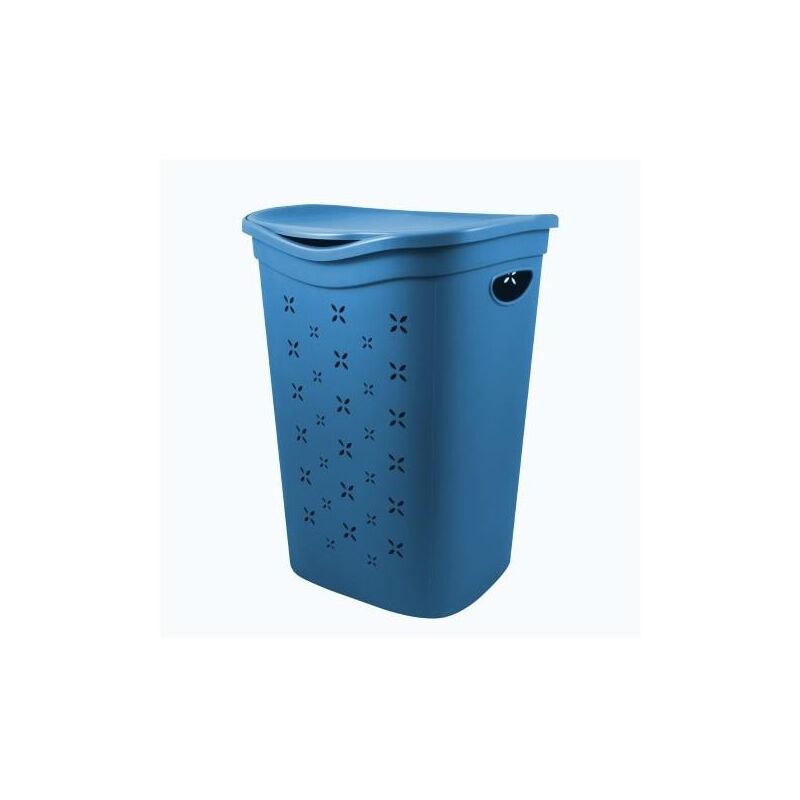 foto del prodotto colors porta biancheria blu avio da 55 lt in plastica resistente