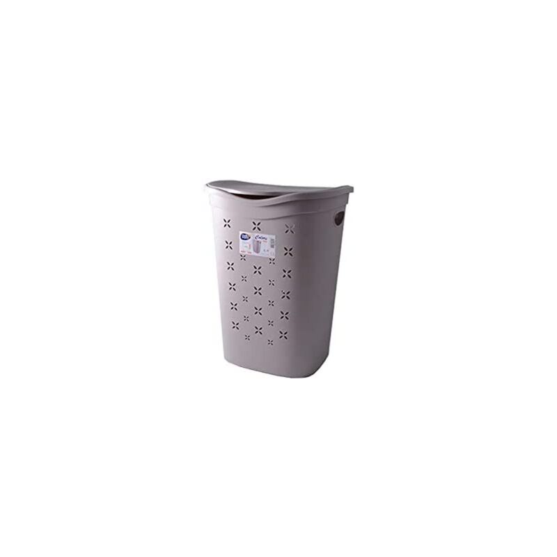 foto del prodotto colors porta biancheria tortora da 55 lt in plastica resistente