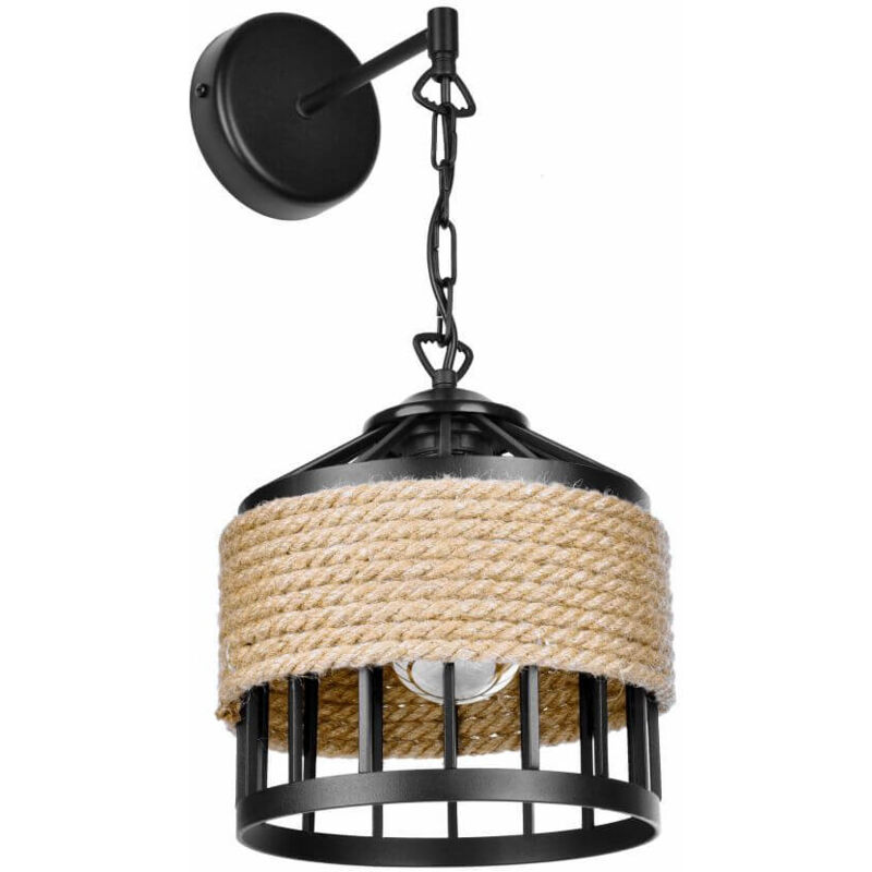 foto del prodotto coloseum 1 lampada da parete, lampada da parete rustico, nero, 1xe27