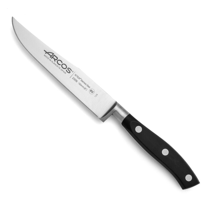 foto del prodotto coltello da cucina arcos riviera 230600 nitrum steel, con mango poliossimetilene e 15 cm lama in scatola