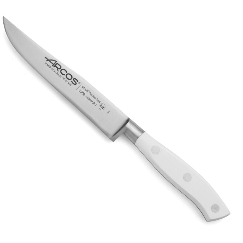 foto del prodotto coltello da cucina arcos riviera blanc 230624 nitrum steel, con mango poliossimetilene e 15 cm di lama in valigetta
