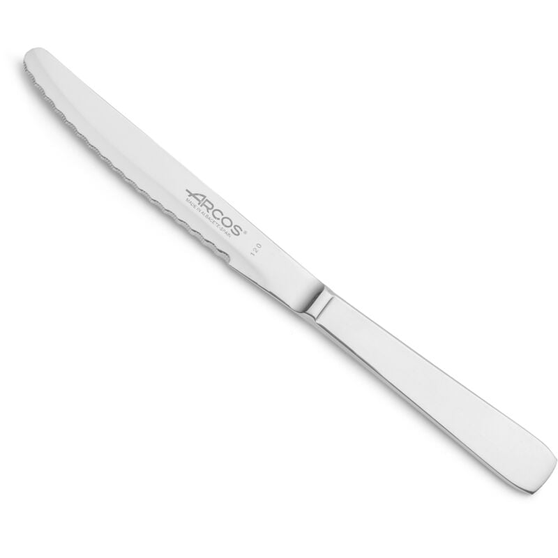 foto del prodotto coltello da dessert arcos tabella 460100 monoblocco di un pezzo di acciaio inox e lama 11 cm in scatola
