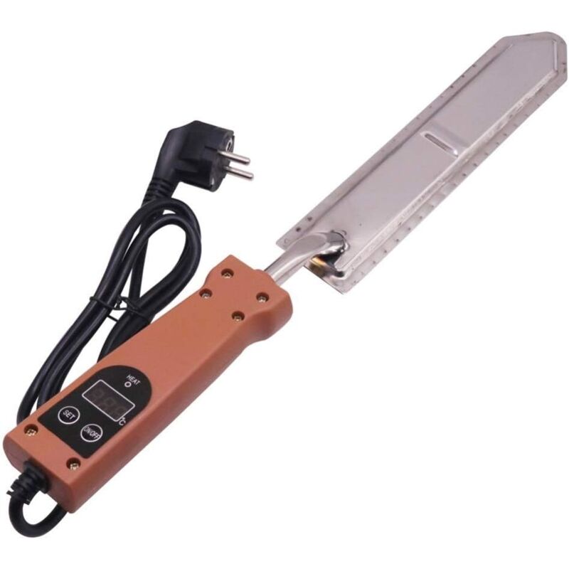 foto del prodotto coltello elettrico per opercolatura con interruttore della temperatura e display della temperatura, attrezzatura da taglio per apicoltura, utensili