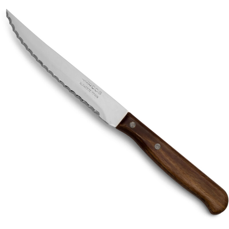foto del prodotto coltello lombo arcos latina 100401 in acciaio inox nitrum e mango legno compresso con lama 10,5 cm in blister.