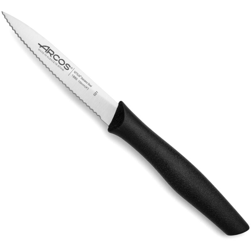 foto del prodotto coltello mondador arcos nova 188610 in acciaio inox nitrum e mango polipropilene, colore nero 10 cm lama in scatola espositiva