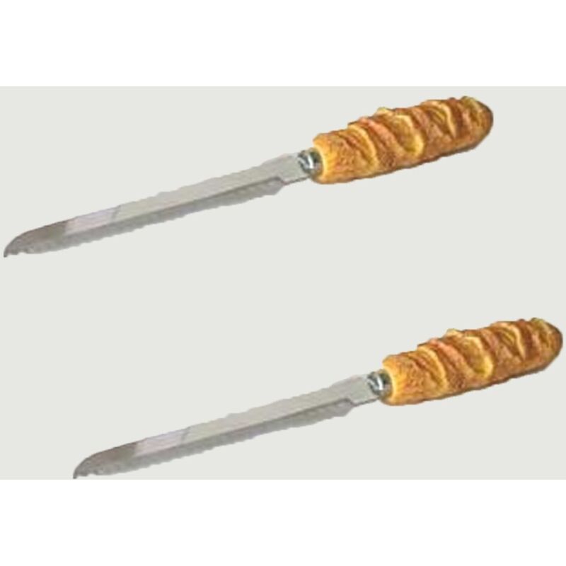 foto del prodotto coltello per il pane manico in acciaio inox 29 cm lotto di 2
