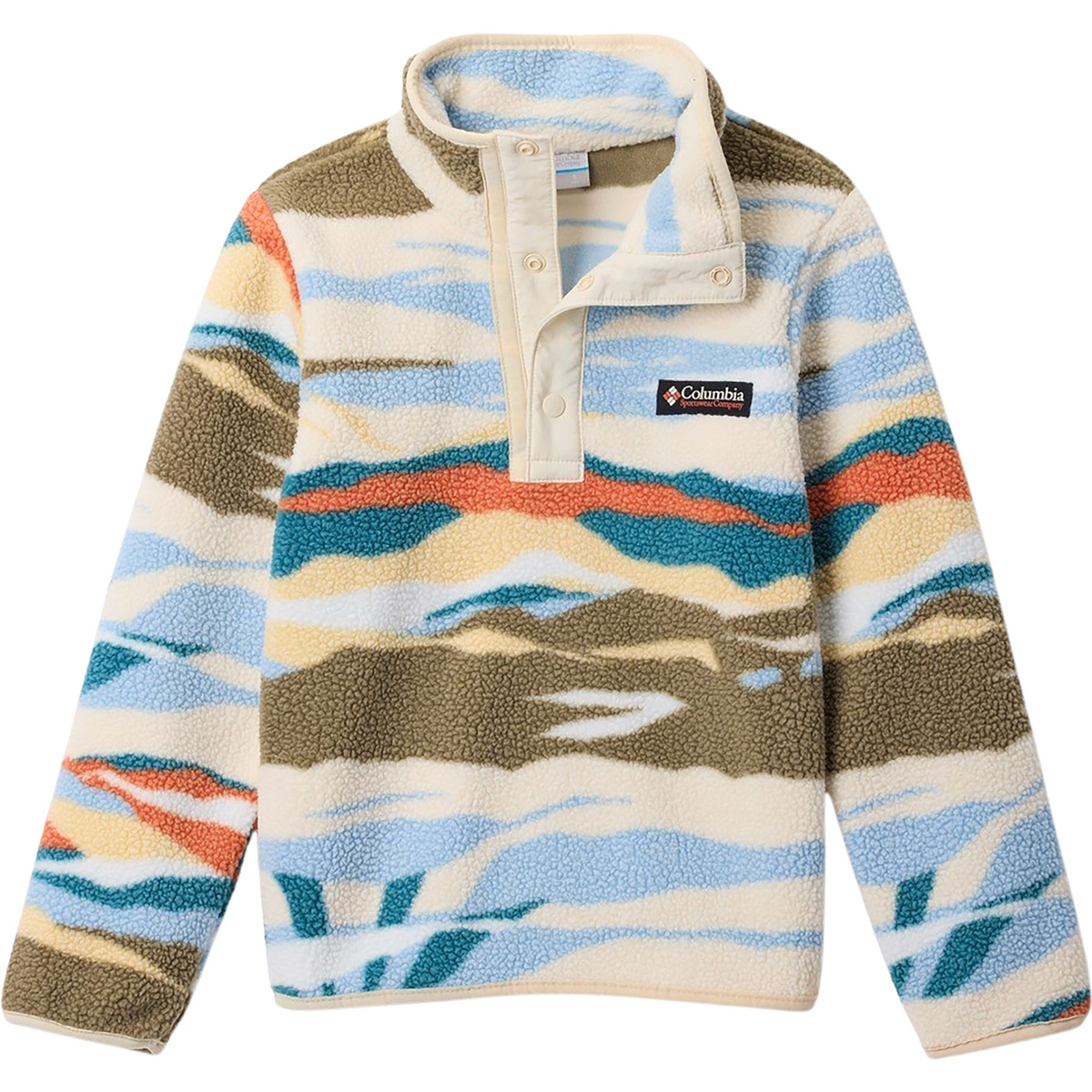 foto del prodotto columbia bambino pullover helvetia ii printed half snap