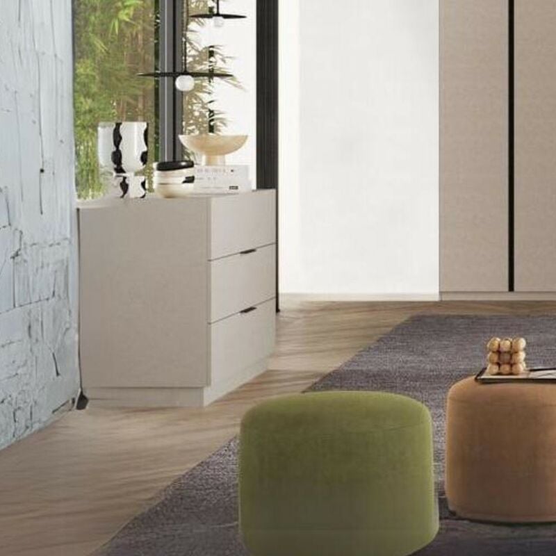 foto del prodotto com 110 cm con 3 cassetti colore cashmere musto