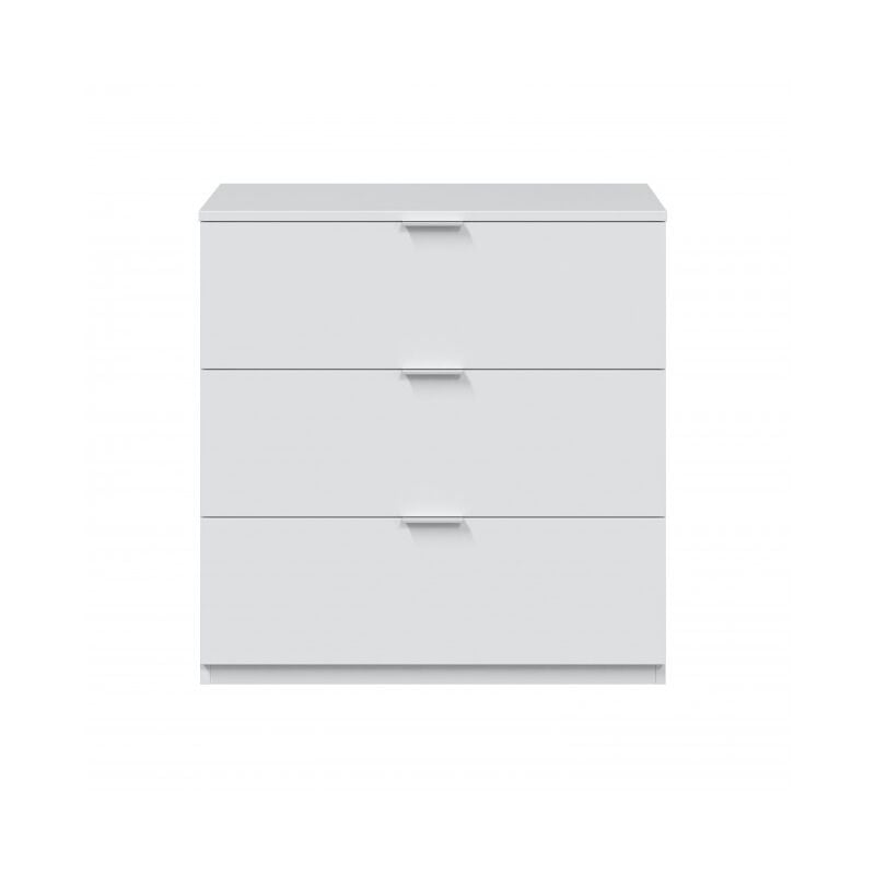 foto del prodotto com 3 cassetti bianco opaco 77x38x80 cm alba
