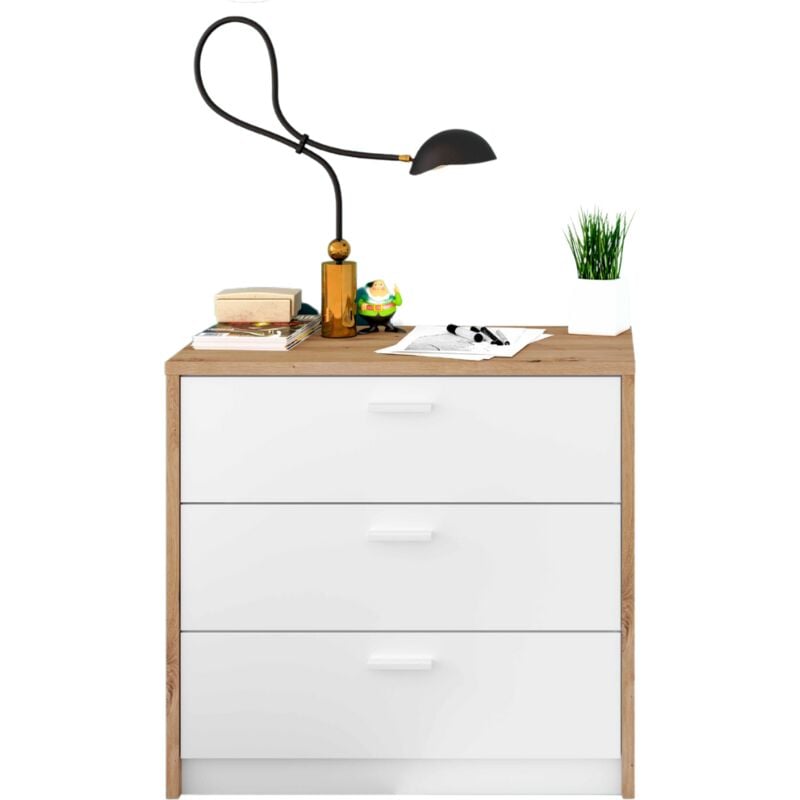 foto del prodotto com 3 cassetti con scrivania estensibile l81 a 130 cm kommo