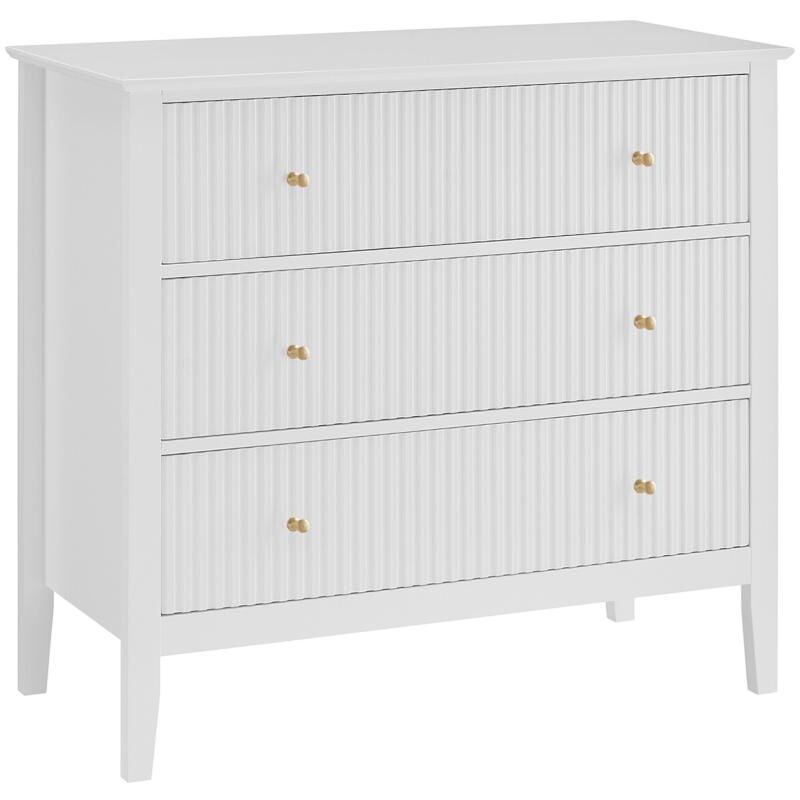 foto del prodotto com 3 cassetti in mdf bianco nariva