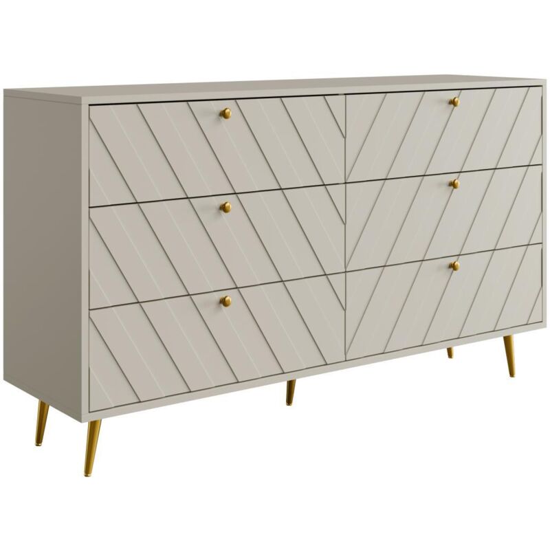 foto del prodotto com 6 cassetti beige teoda di pascal morabito