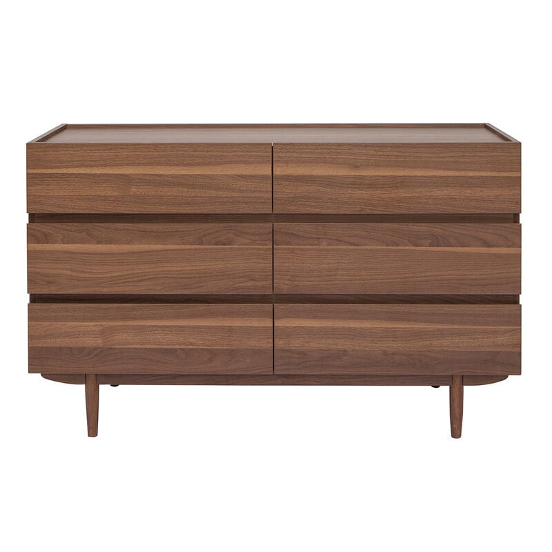 foto del prodotto com 6 cassetti in legno scuro l120 cm sanaa