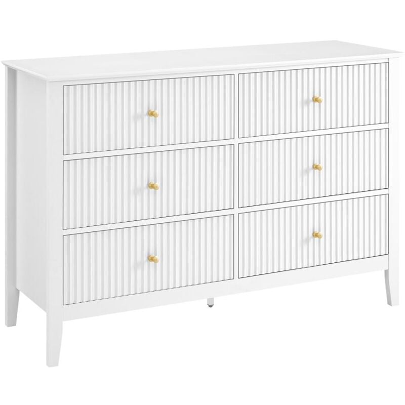 foto del prodotto com 6 cassetti in mdf bianco nariva