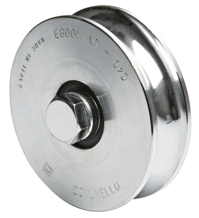 foto del prodotto com art.315 ruota gola semitonda 2 cuscinetti mm.100