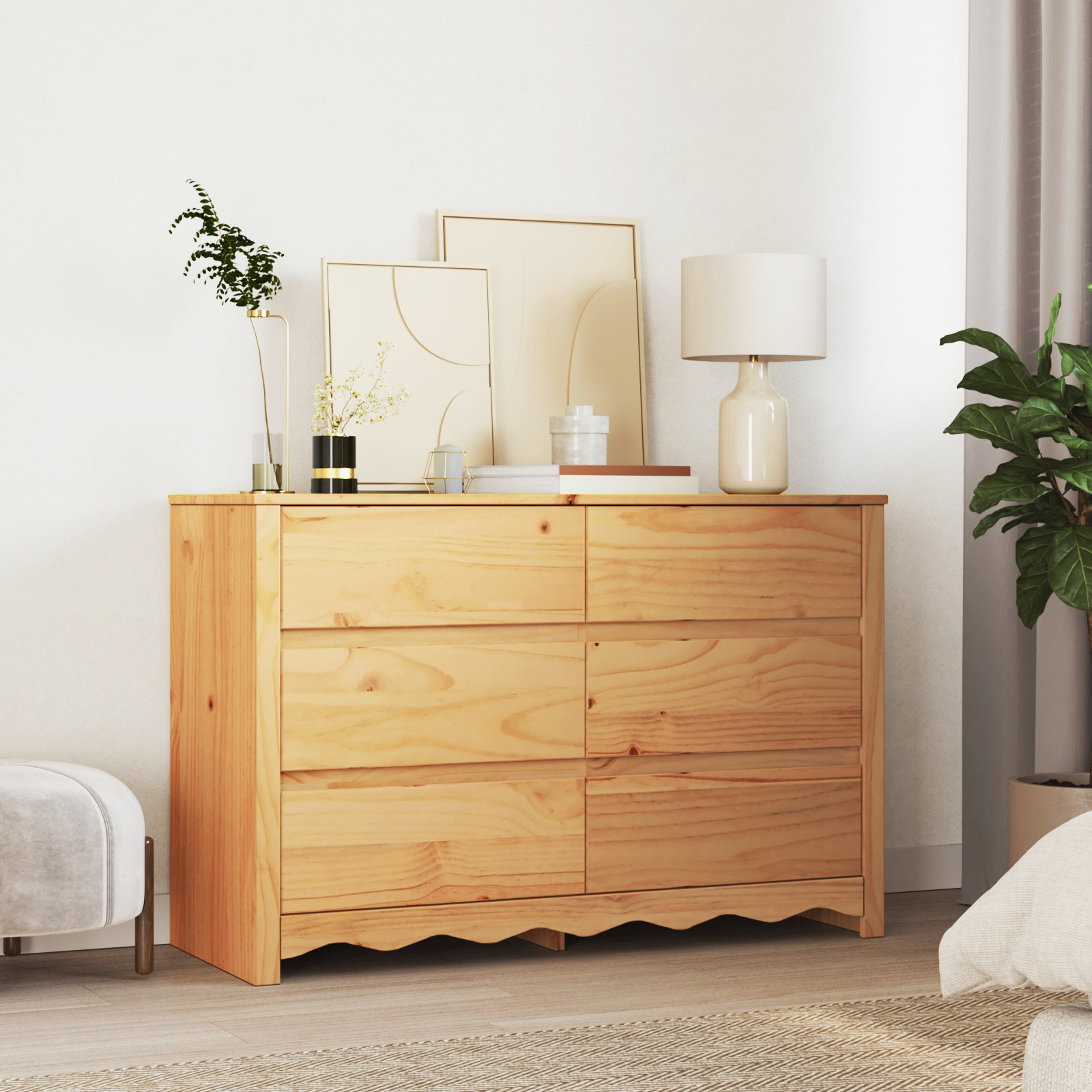 foto del prodotto com drammen 111x43x73,5 cm legno massello di pino