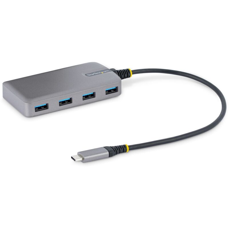 foto del prodotto com hub usb c a 4 porte 5gbps alimentazione via bus hub da usb c a 4x usb a con ingresso di alimentazione ausiliaria opzionale hub adattatore