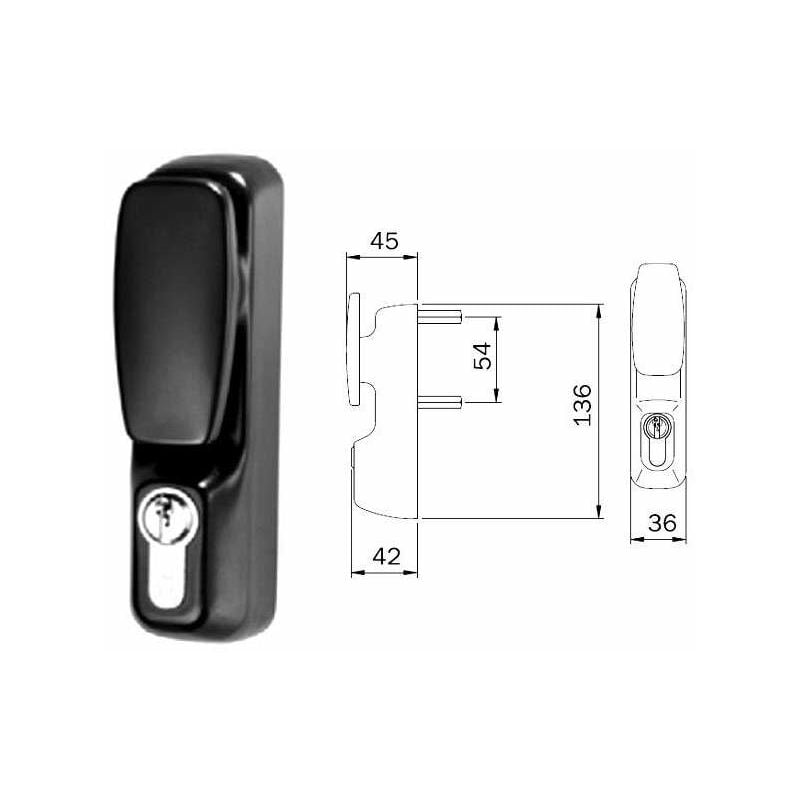 foto del prodotto comando esterno maniglioni idea 94013005t iseo