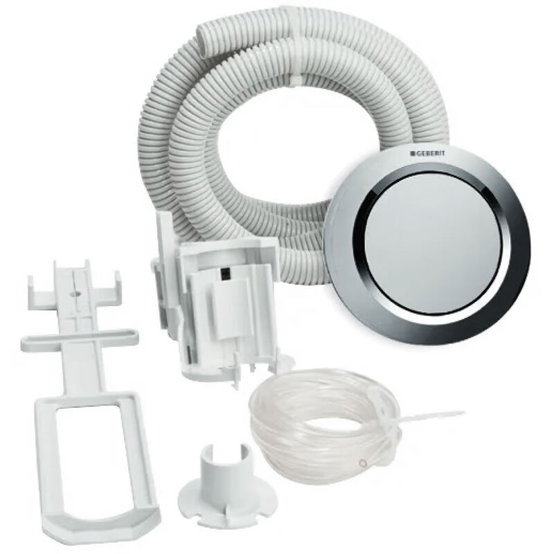 foto del prodotto comando pneumatico di risciacquo ad incasso con pulsante a parete bianco geberit