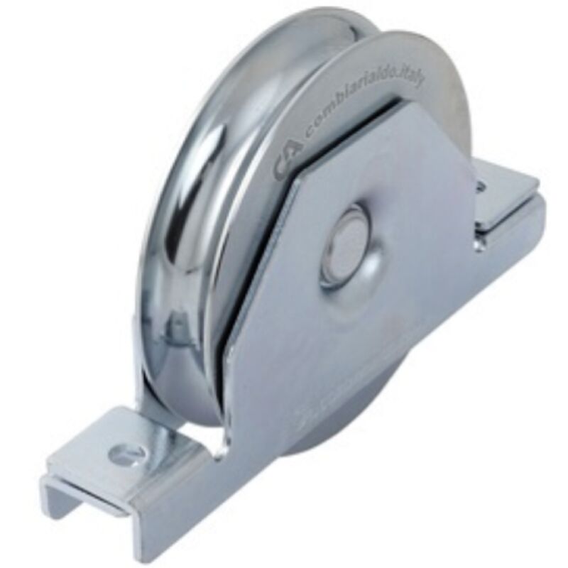 foto del prodotto combi arialdo ruota per cancello cancelli supporto chiuso 1 cuscinetto 100 mm gola tonda