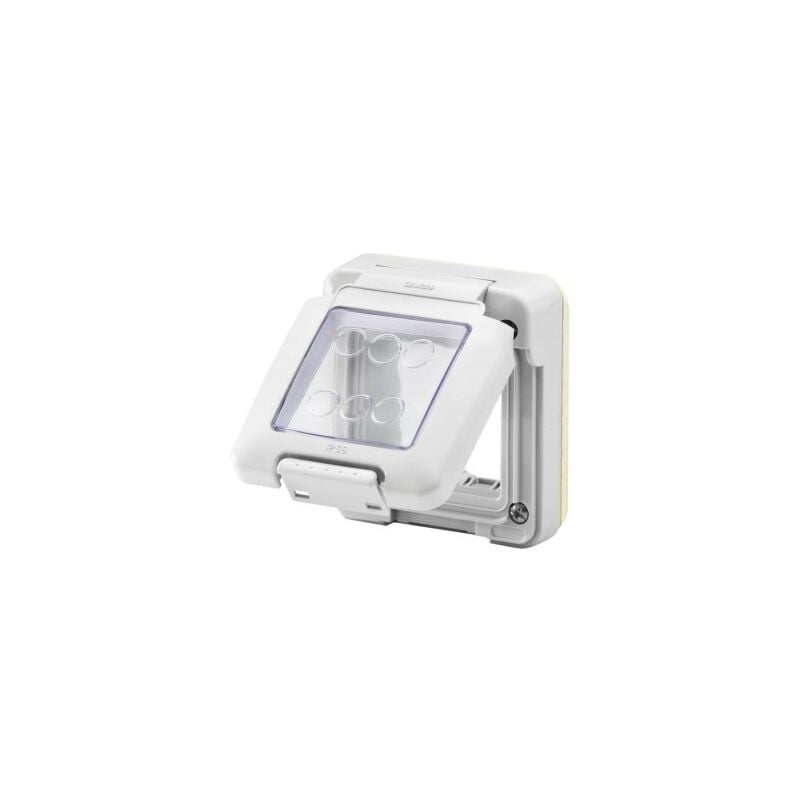 foto del prodotto combi in calotta stagna 2 posti system ip55 grigio ral 7035
