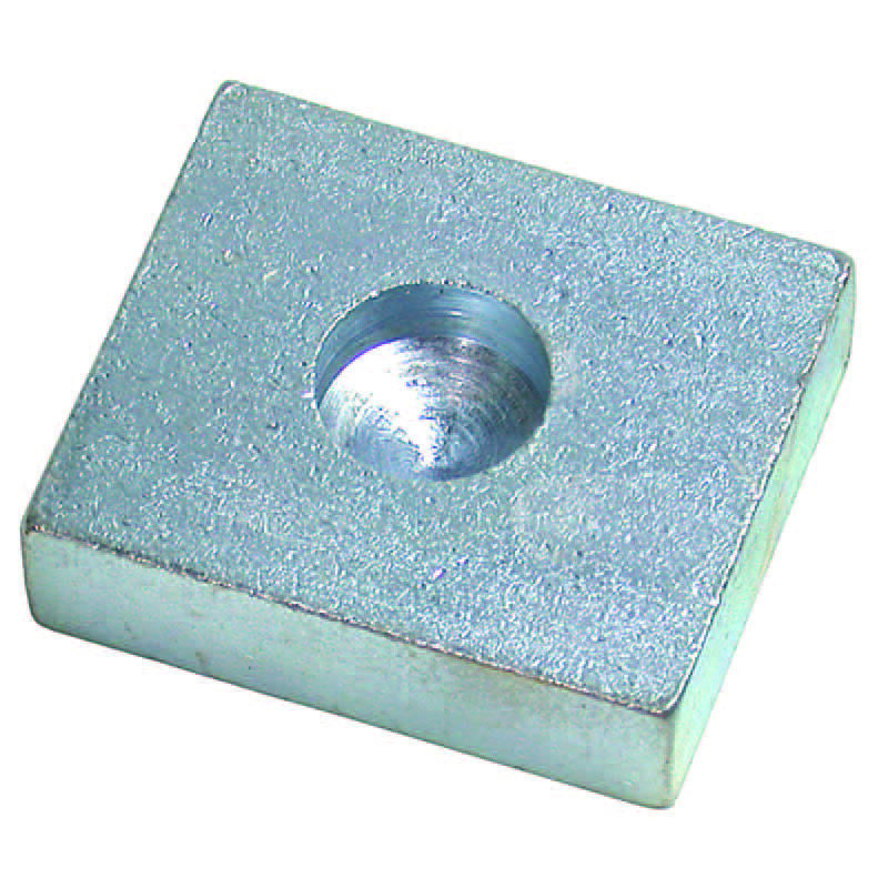 foto del prodotto combi piastra in acciaio zincato per cardine art.349 foro mm.24 misure piastra mm.60x70