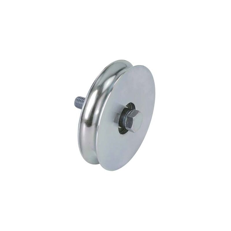 foto del prodotto combi ruota cancello a fissare gola tonda 400 zincata cuscinetto gola mm 20 mm 80