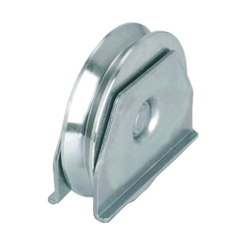 foto del prodotto combi ruota cancello a saldare gola v 417 zincata supporto laterale cuscinetto mm 100