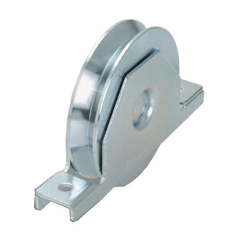 foto del prodotto combi ruota cancello a saldare gola v 427 zincata supporto interno cuscinetto mm 120