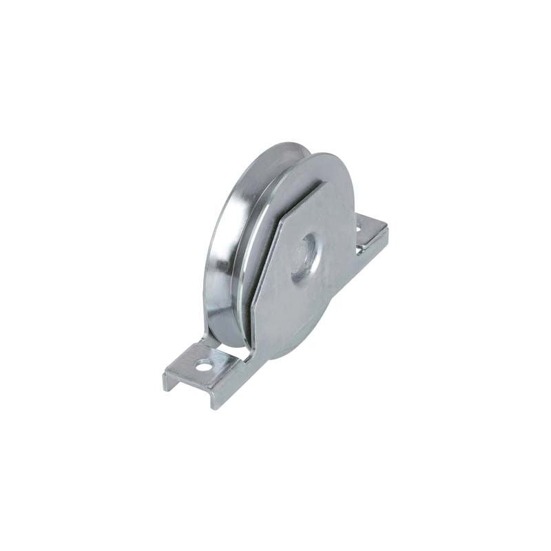 foto del prodotto combi ruota cancello a saldare gola v 427 zincata supporto interno cuscinetto mm 140