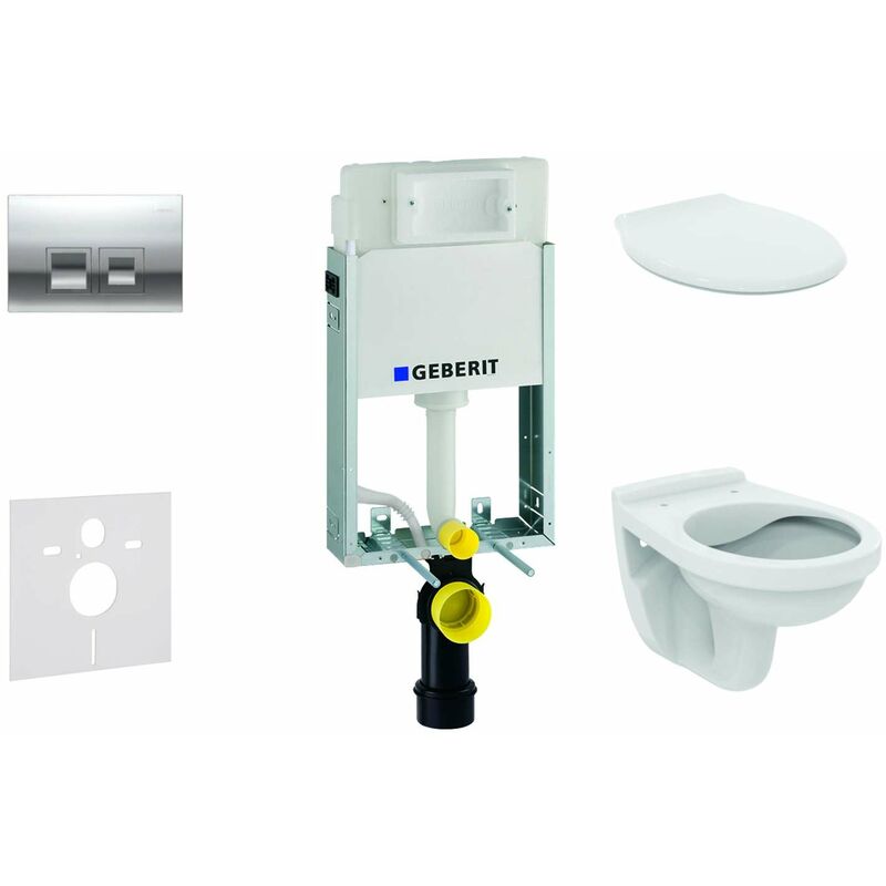 foto del prodotto combifix - modulo di installazione a parete, wc alpha con sedile, placca di comando delta35, cromo lucido 110.100.00.1 nr5 - geberit