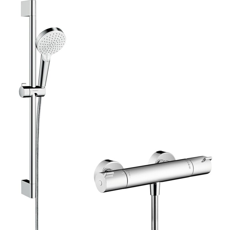 foto del prodotto combinazione doccia vario con asta 65 cm ecostat 1001 cl bianco cromo hansgrohe