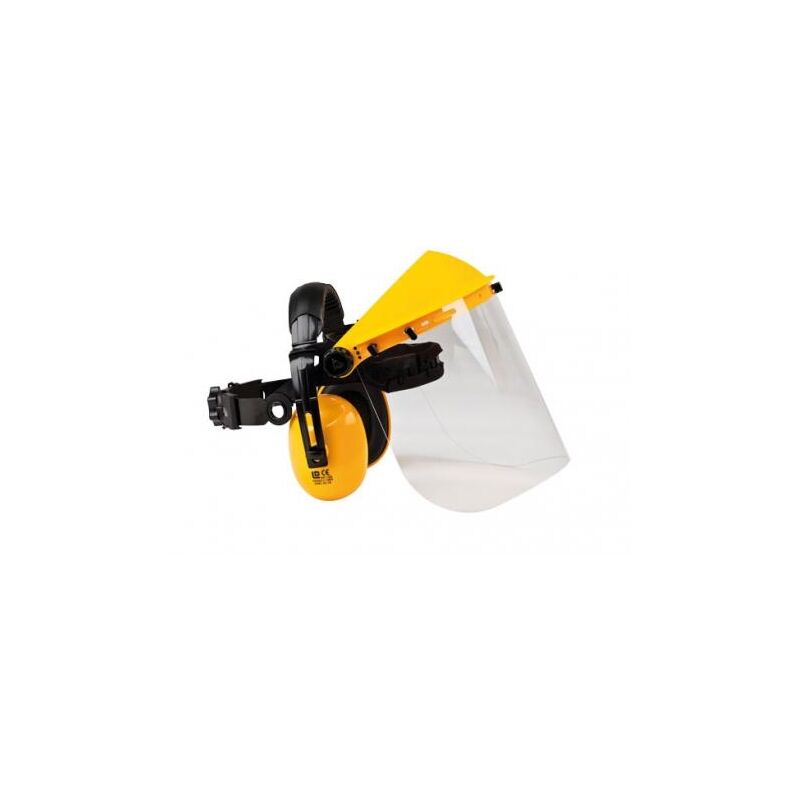 foto del prodotto combinazione protezione udito e viso testa regolabile per taglie da 52 a 63 cm