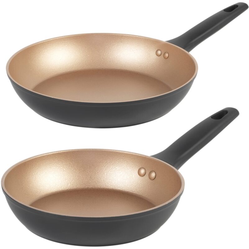 foto del prodotto combo 7950 opulence collection non stick 20 28 cm fry pans, induction and dishwasher safe, pfoa free, metal utensil safe, aluminium body, soft