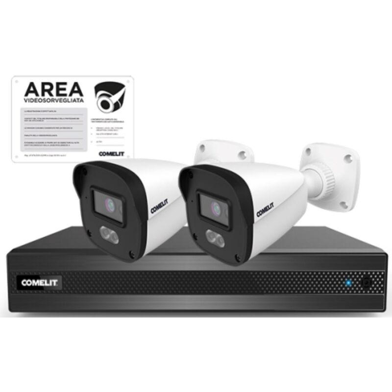 foto del prodotto comelit kit videosorveglianza smart ip 6mp ip67 4 canali ipkit004n05pb