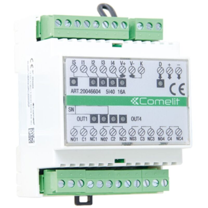 foto del prodotto comelit modulo simplehome 5 ingressi e 4 uscite 16a su din 20046604