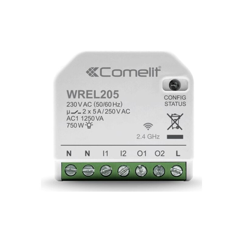 foto del prodotto comelit modulo smart home wi fi per gestione luci 2 uscite 5a wrel205